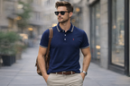 Men’s Classic Polo Shirt, Casual Slim Fit Cotton Tee.