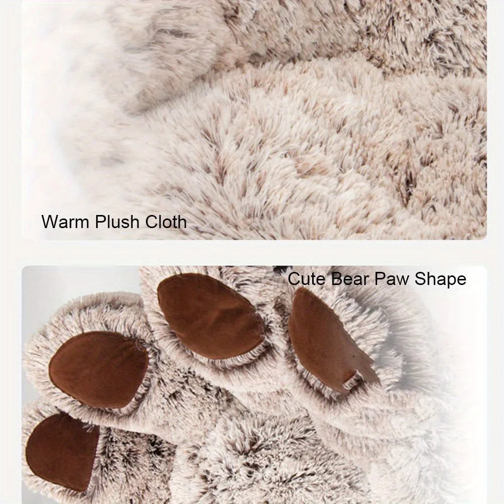 Fluffy Calming Pet Bed, Cozy Paw Dog and Cat Bed