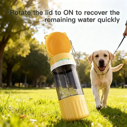 Dog Travel Water Bottle 2 in 1 Leakproof Portable Pet Bottle for Walking