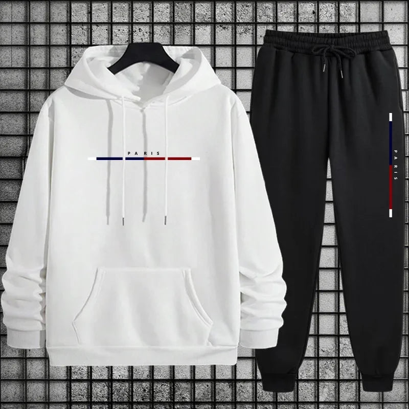 Men’s Hoodie Tracksuit Set, Casual Sweatshirt & Joggers.