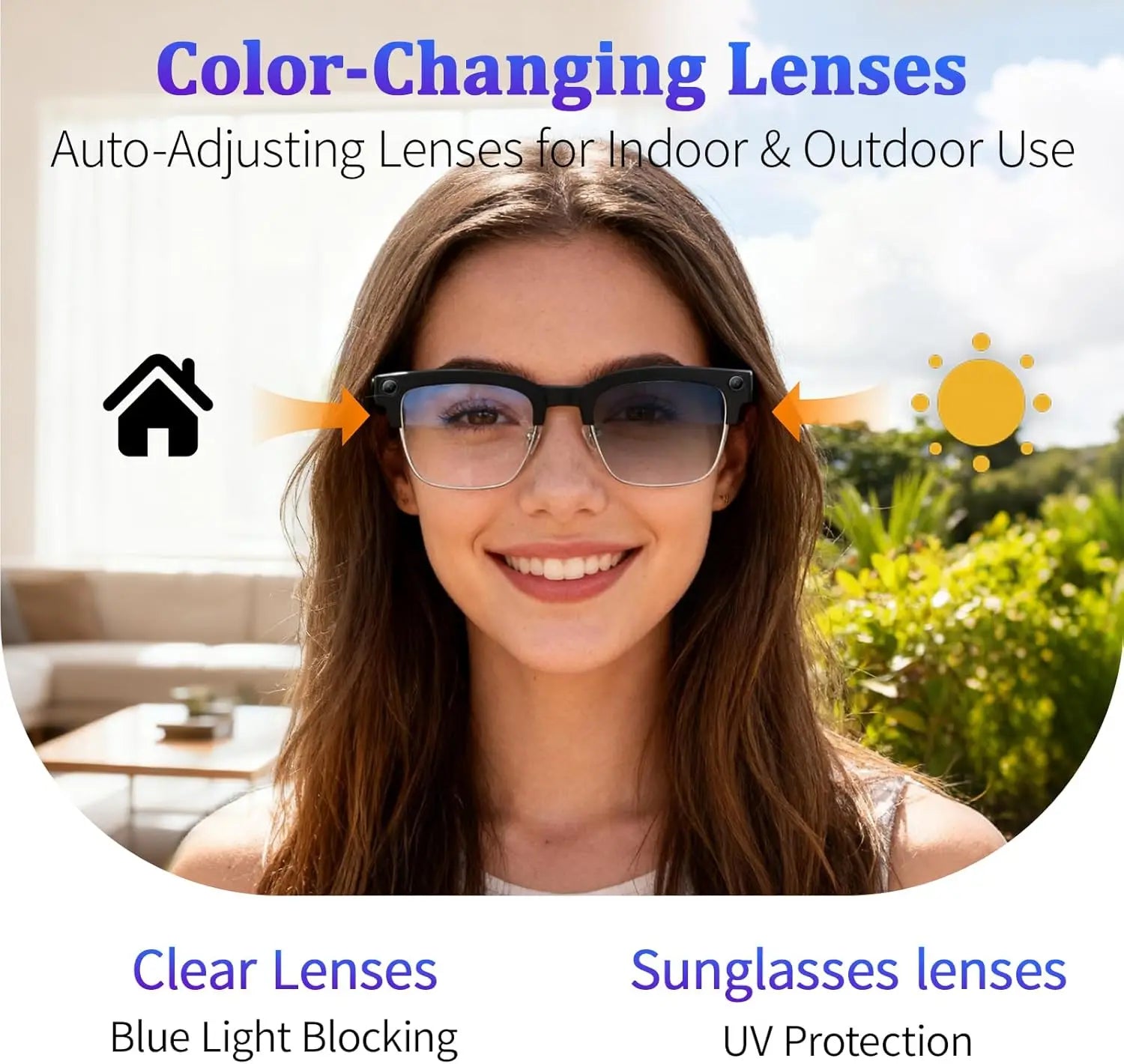 AI Smart Glasses with Camera & Bluetooth – Record Video, Take Photos & Hands-Free Calls