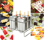 Reusable Popsicle Mold Set, Stainless Steel Ice Cream Maker.