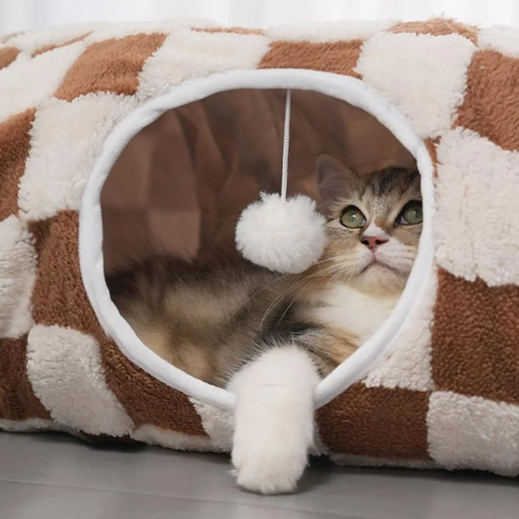 Cat Tunnel Bed Cozy Pet Cave.