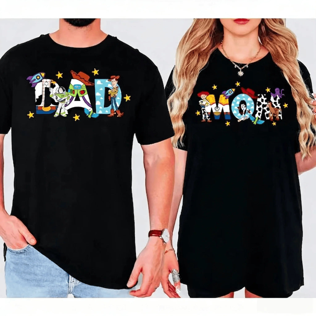Mom Dad Matching T Shirts, Cute Couple Family Outfit.