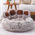 Fluffy Calming Pet Bed, Cozy Paw Dog and Cat Bed