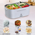 Electric Heated Lunch Box, Portable Food Warmer for Car and Home.