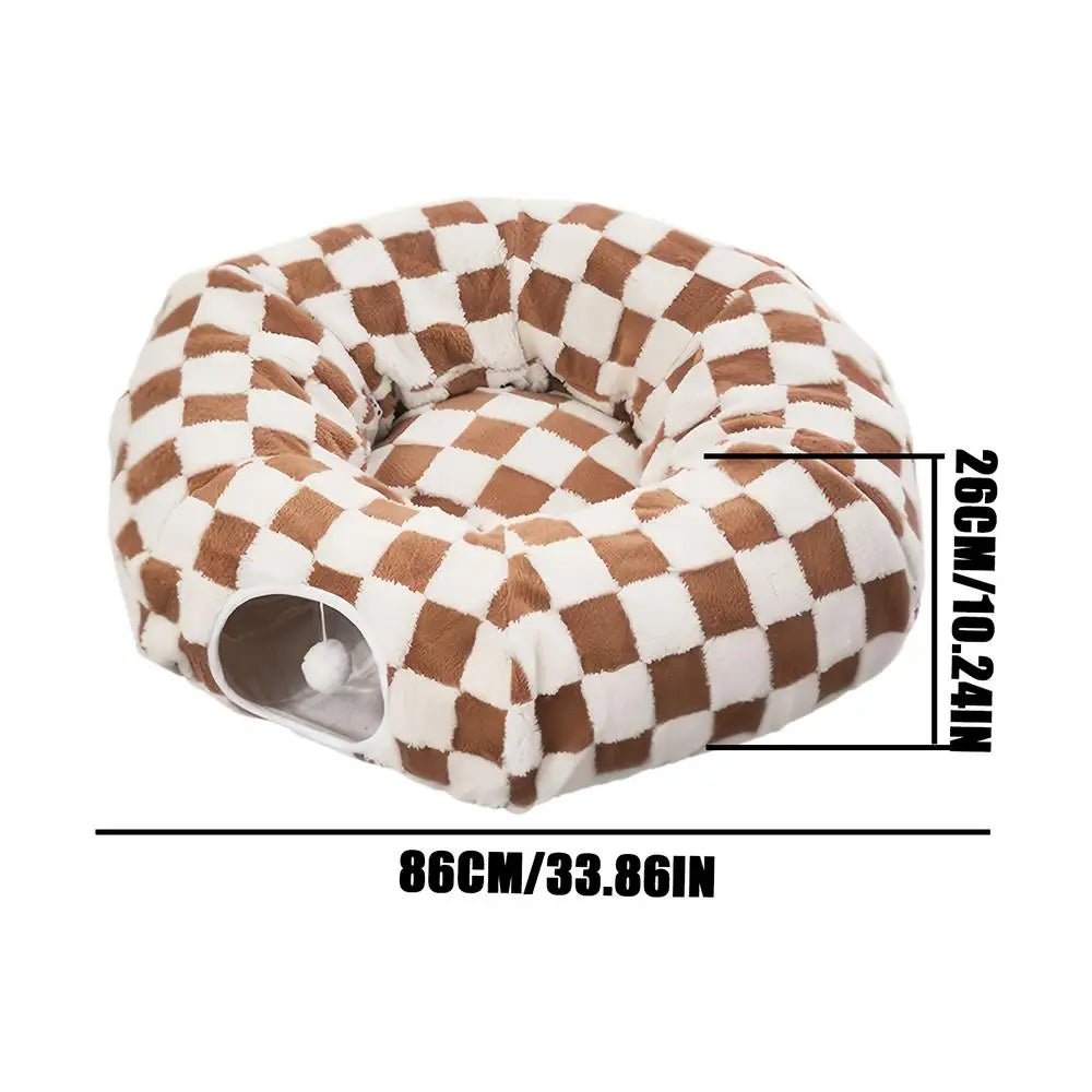 Cat Tunnel Bed Cozy Pet Cave.