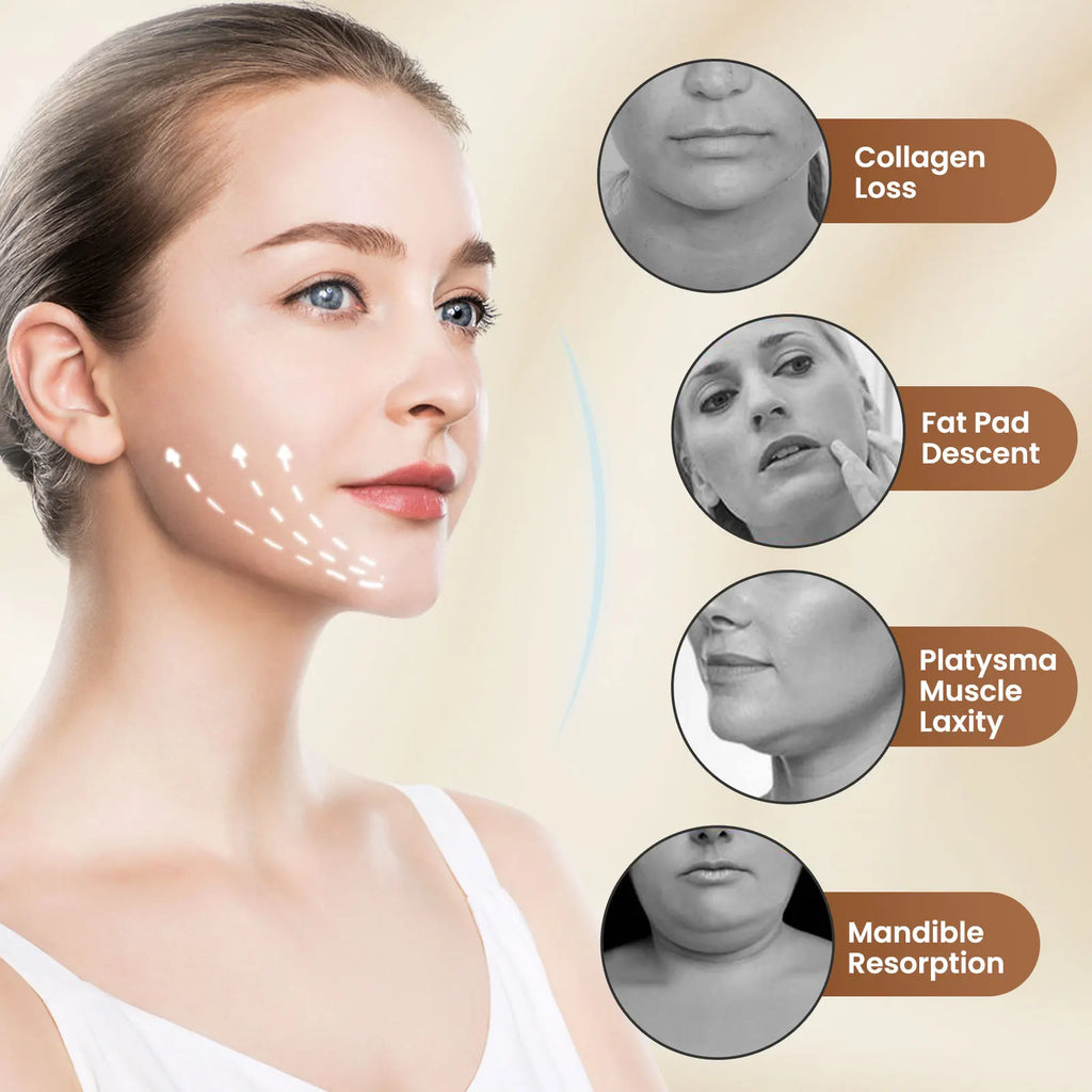 EMS Face Lifting Device, V Shape Chin & Jaw Massager.