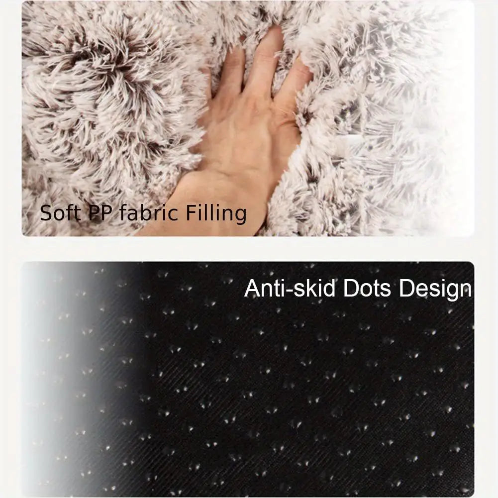 Fluffy Calming Pet Bed, Cozy Paw Dog and Cat Bed