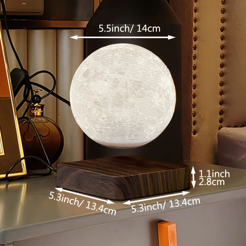 Levitating Moon Lamp, Magnetic Floating LED Night Light
