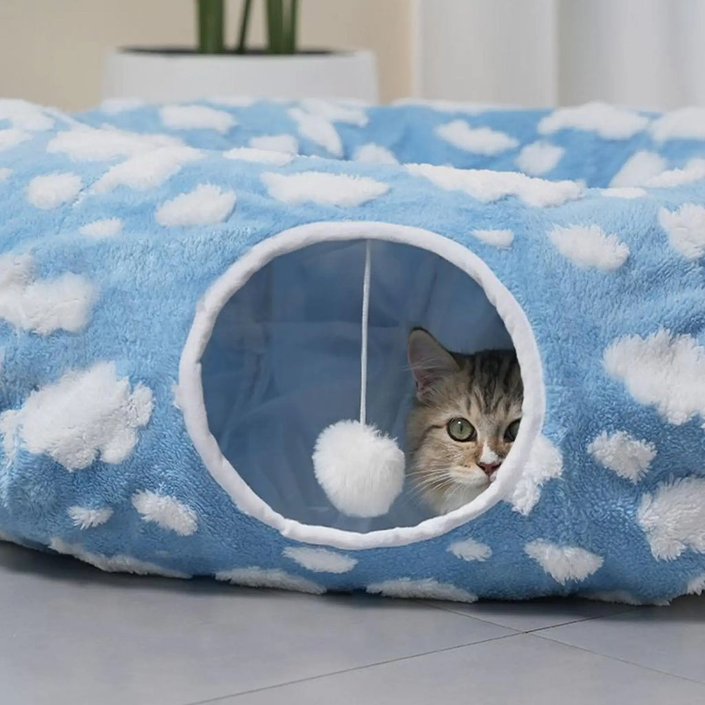 Cat Tunnel Bed Cozy Pet Cave.