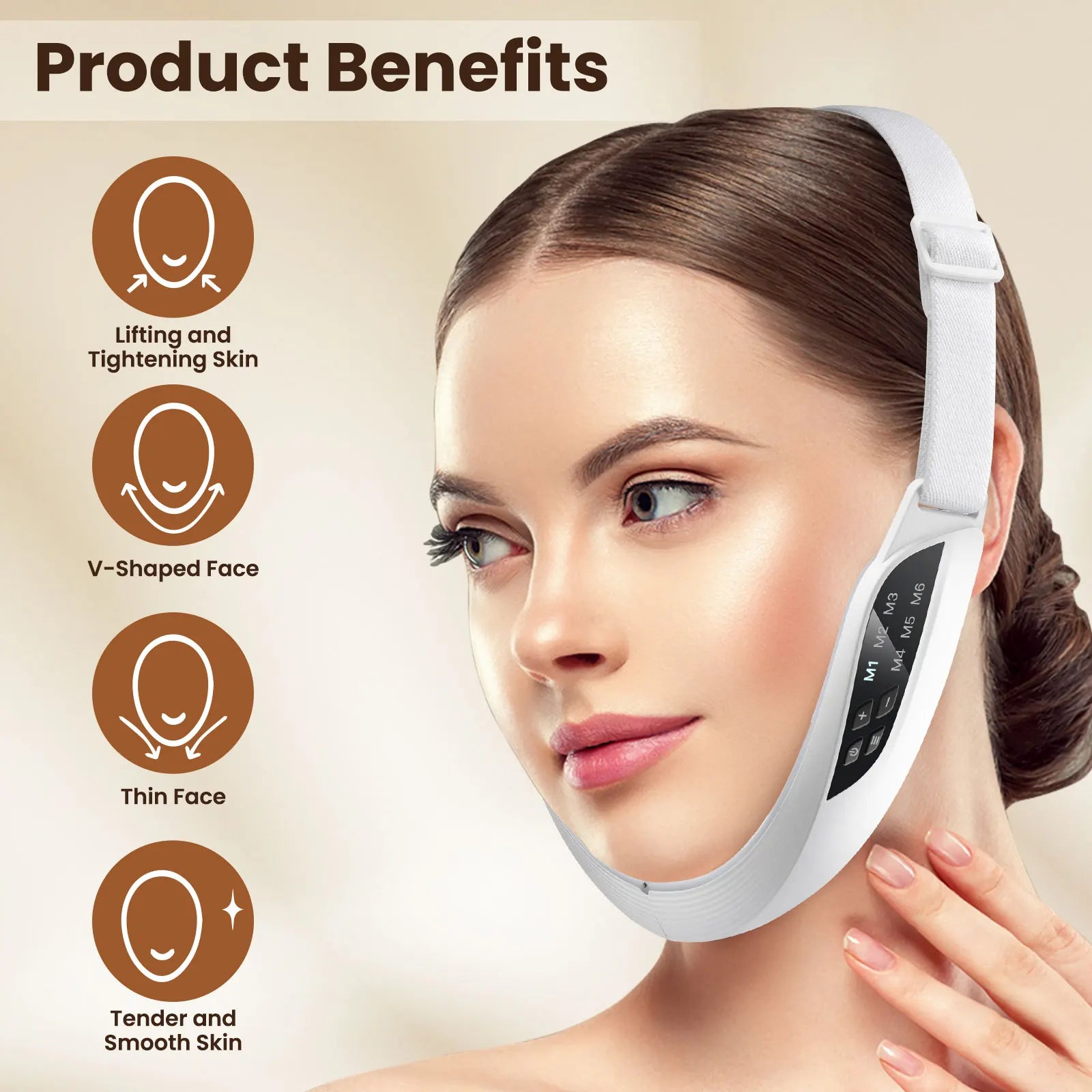 EMS Face Lifting Device, V Shape Chin & Jaw Massager.